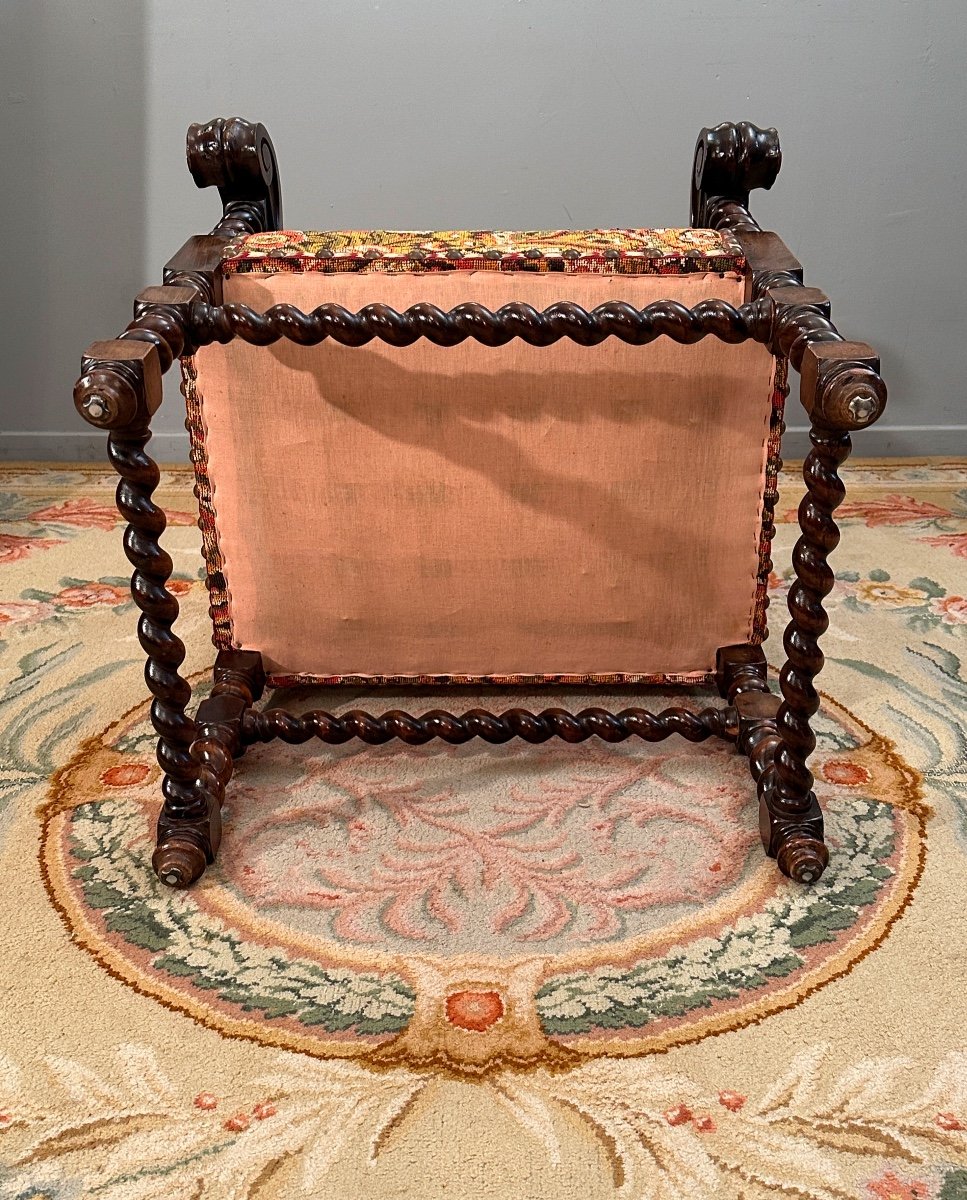 Louis XIV Style Ceremonial Armchair From The 19th Century-photo-3