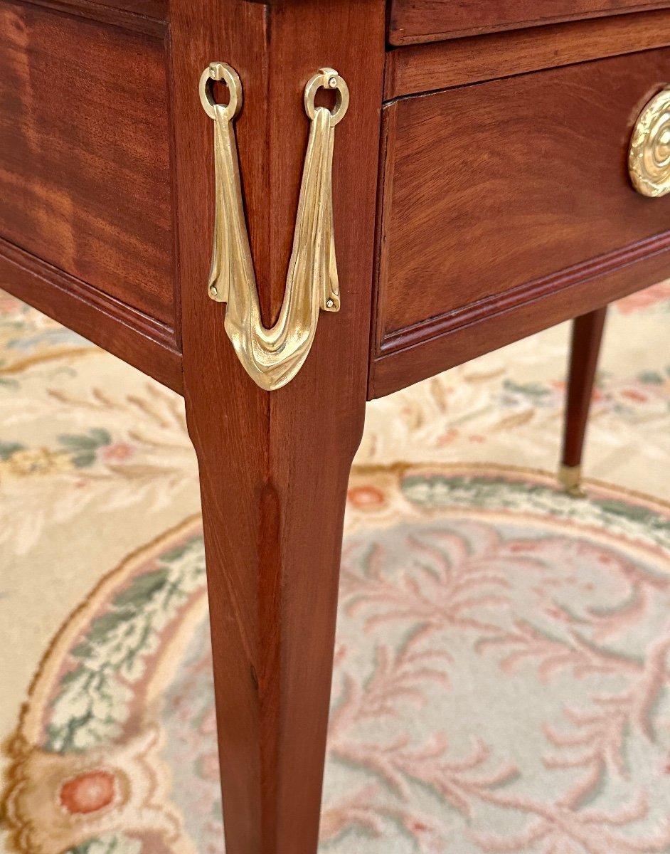 Pierre Garnier, Stamped Mahogany Cabinet From Louis XVI Period Circa 1770-photo-4