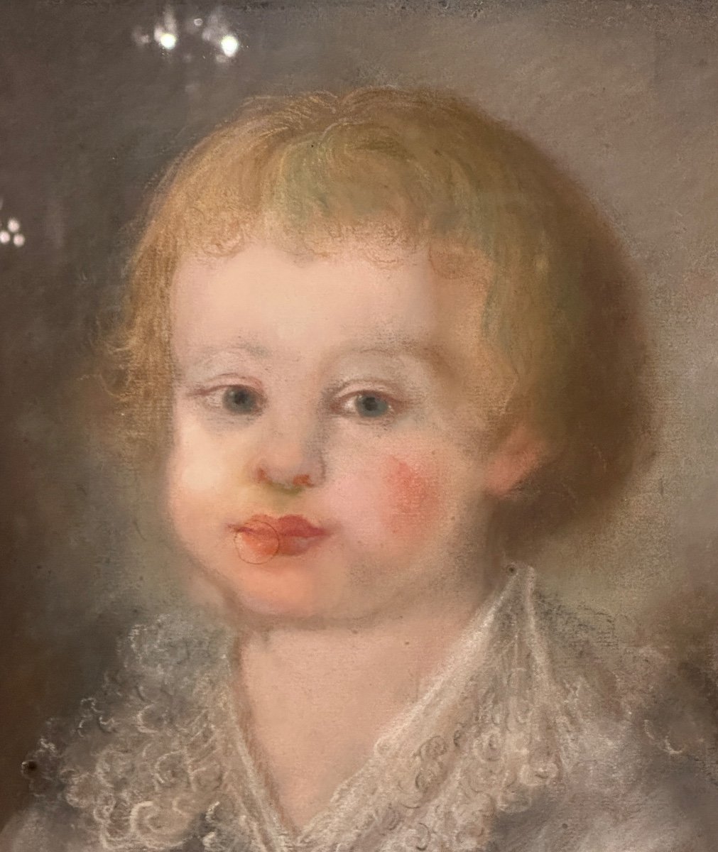 18th Century School, Pastel Portrait Of A Child Signed And Dated 1789-photo-3