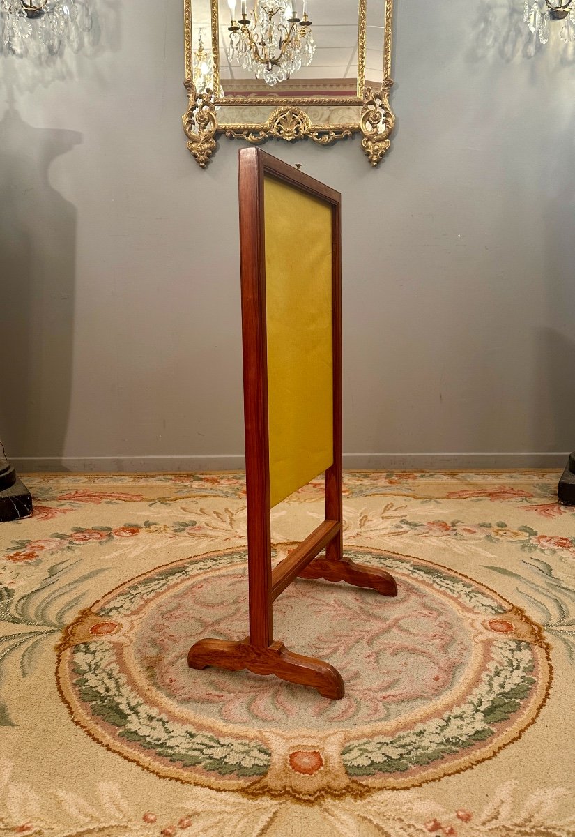 Canabas Joseph Gengenbach, Louis XVI Period Mahogany Fire Screen Circa 1770-photo-2