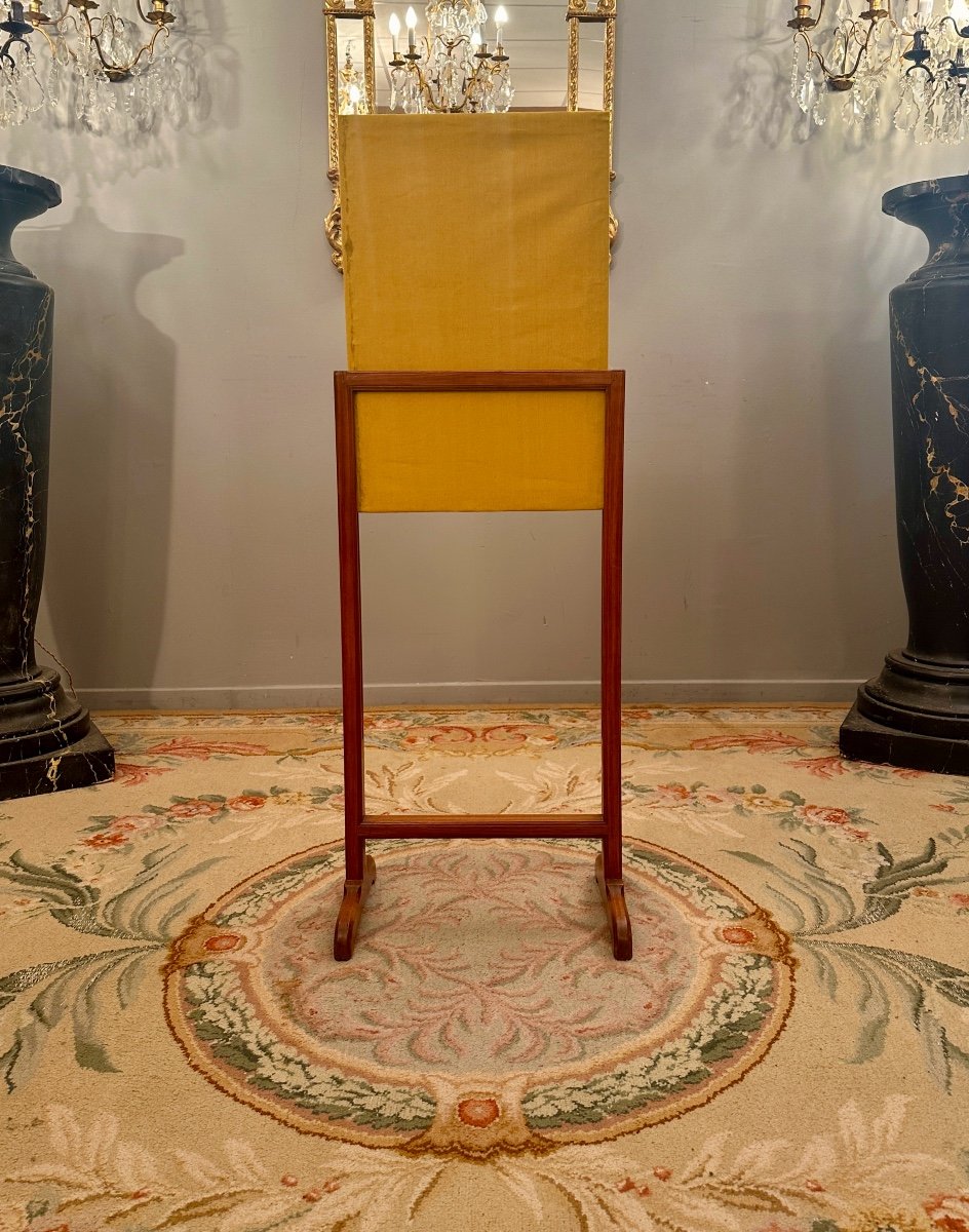 Canabas Joseph Gengenbach, Louis XVI Period Mahogany Fire Screen Circa 1770-photo-5