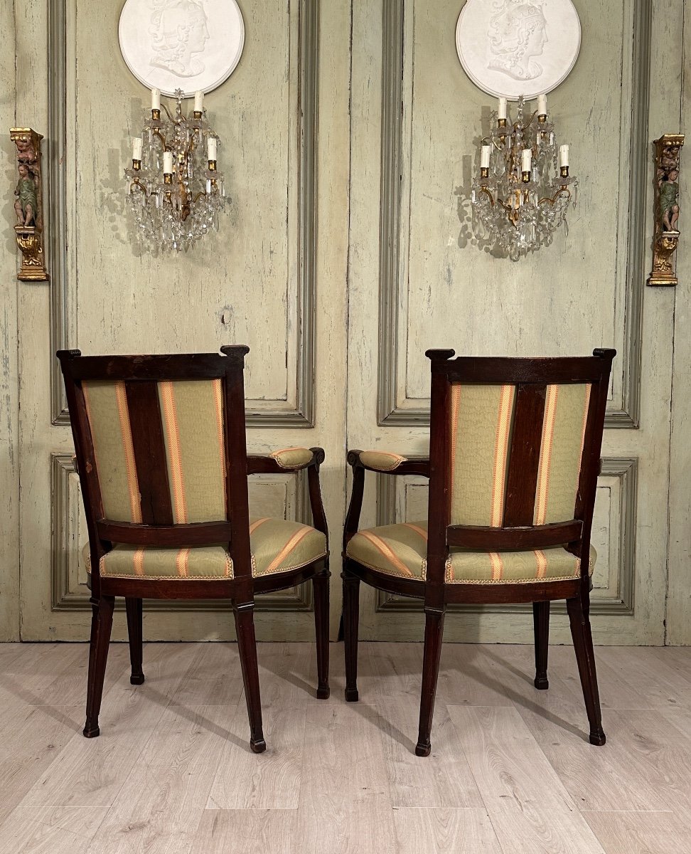 Pierre Nicolas Pillot, Pair Of Louis XVI Period Armchairs Circa 1780-photo-4