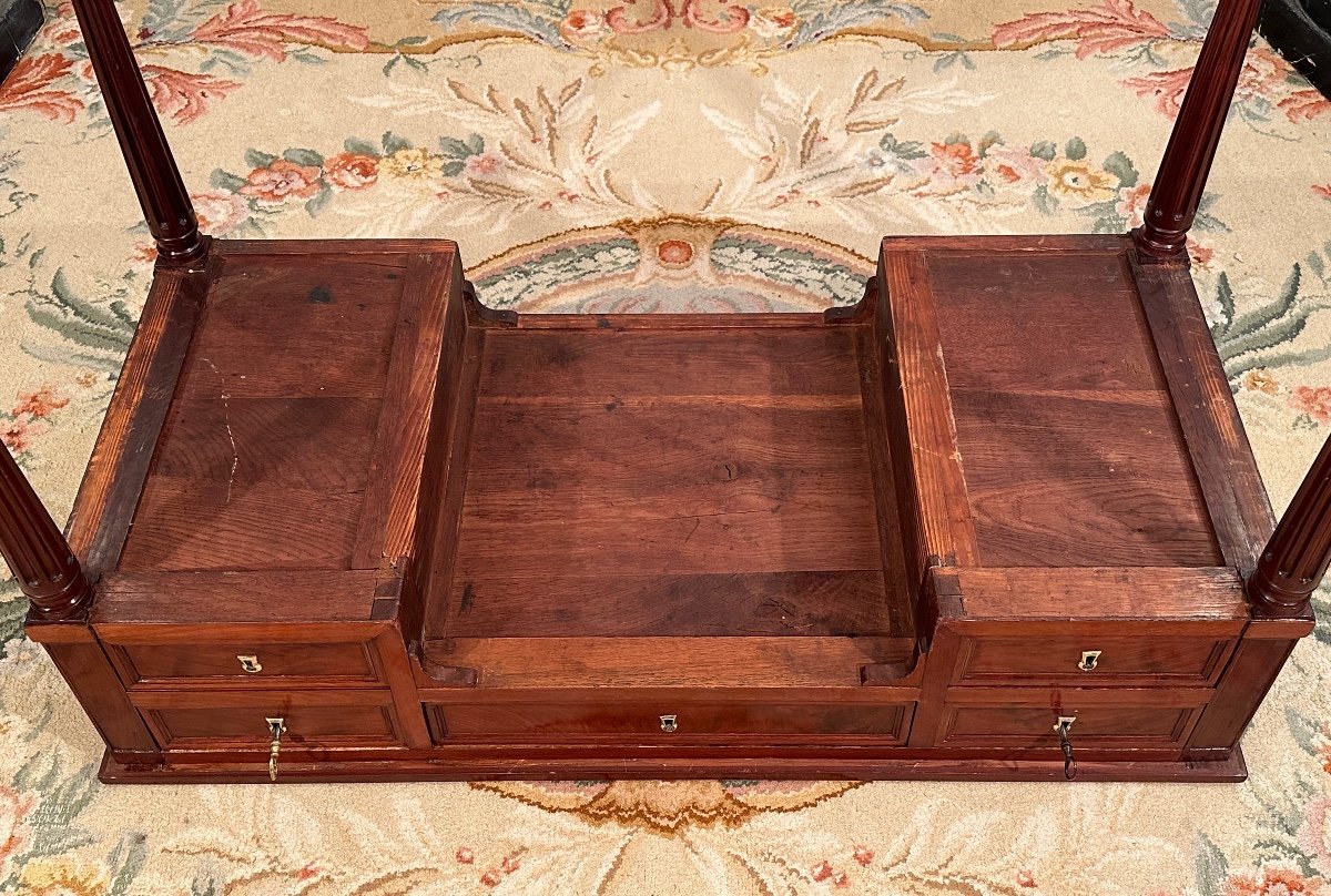 Nicolas Petit, Stamped Mahogany Flat Desk From Louis XVI Period Circa 1770-photo-2