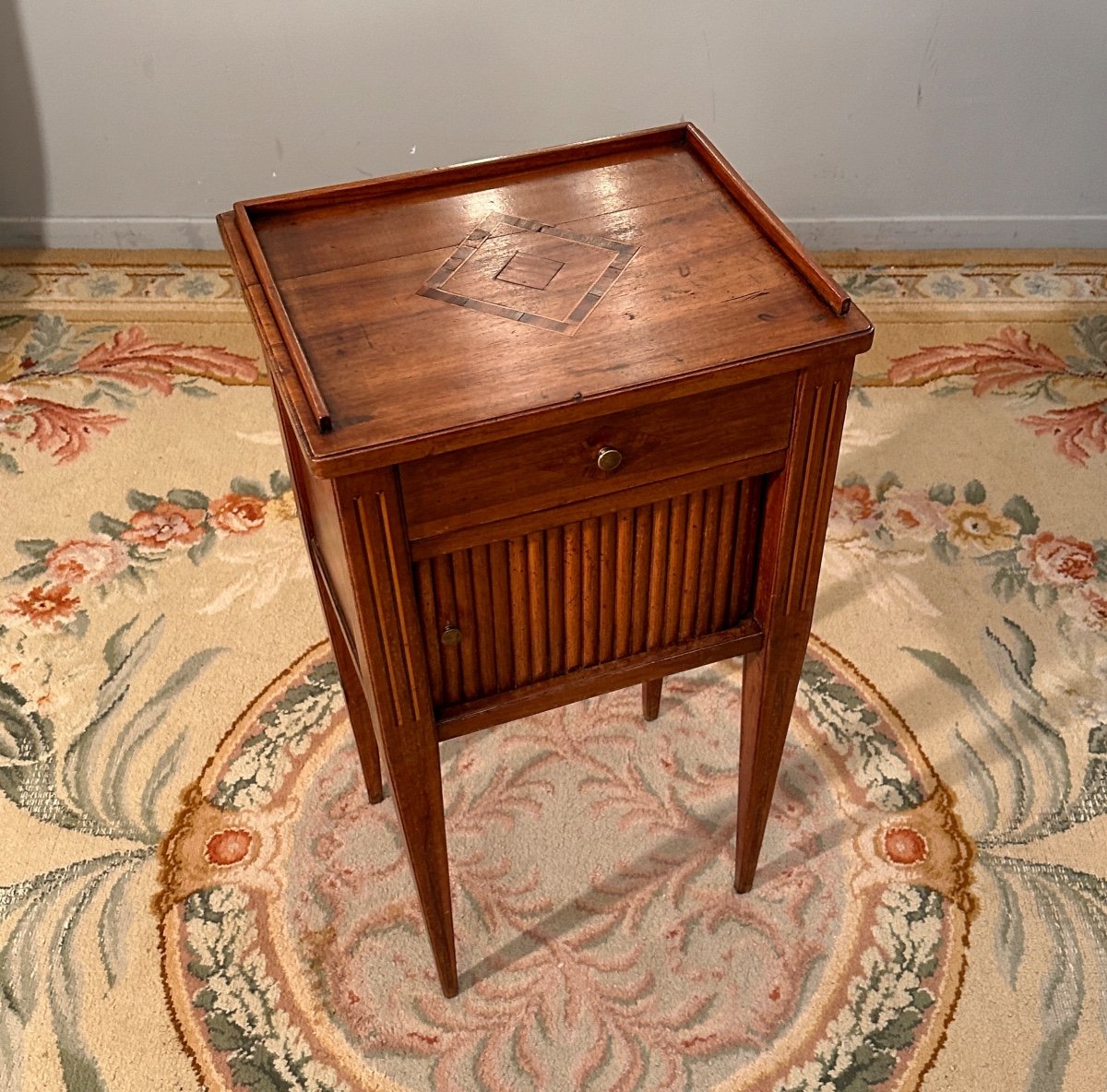 Petite Table De Salon A Rideau d'Epoque Louis XVI Vers 1780-photo-4