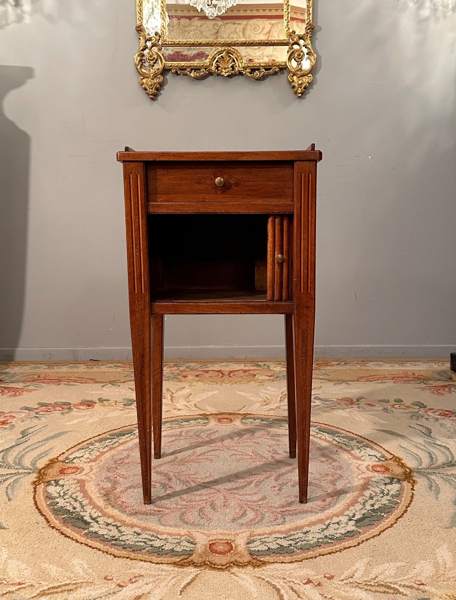Petite Table De Salon A Rideau d'Epoque Louis XVI Vers 1780-photo-2