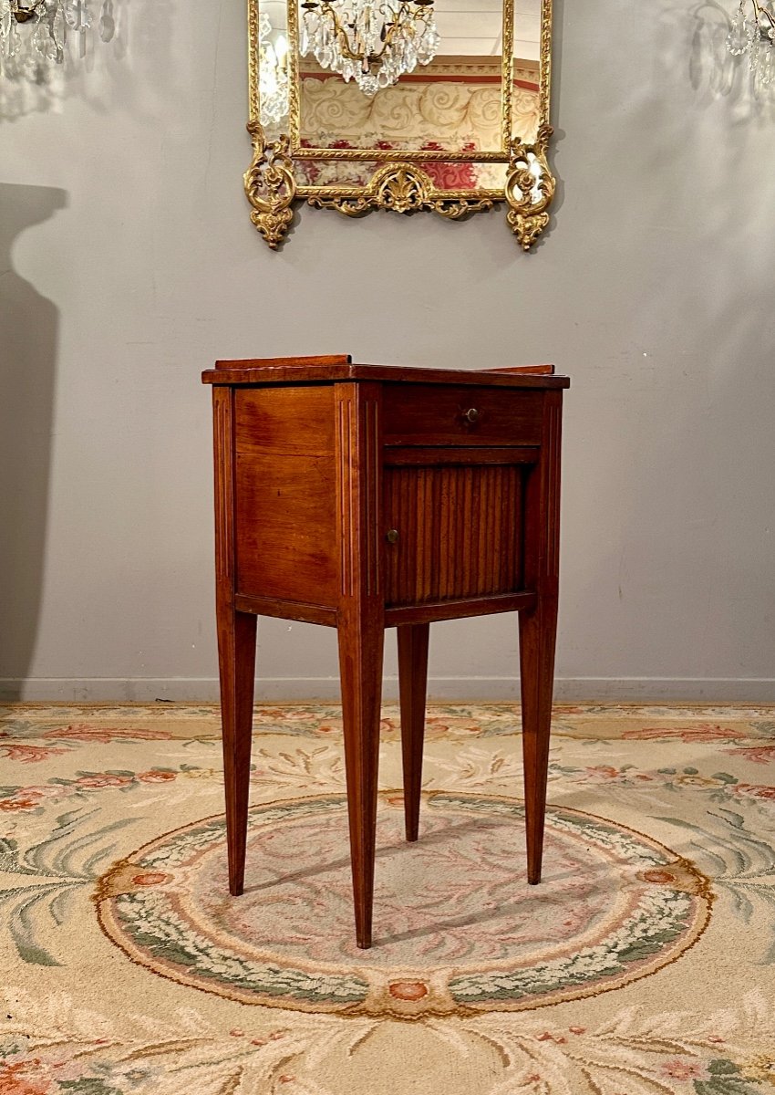 Petite Table De Salon A Rideau d'Epoque Louis XVI Vers 1780-photo-3