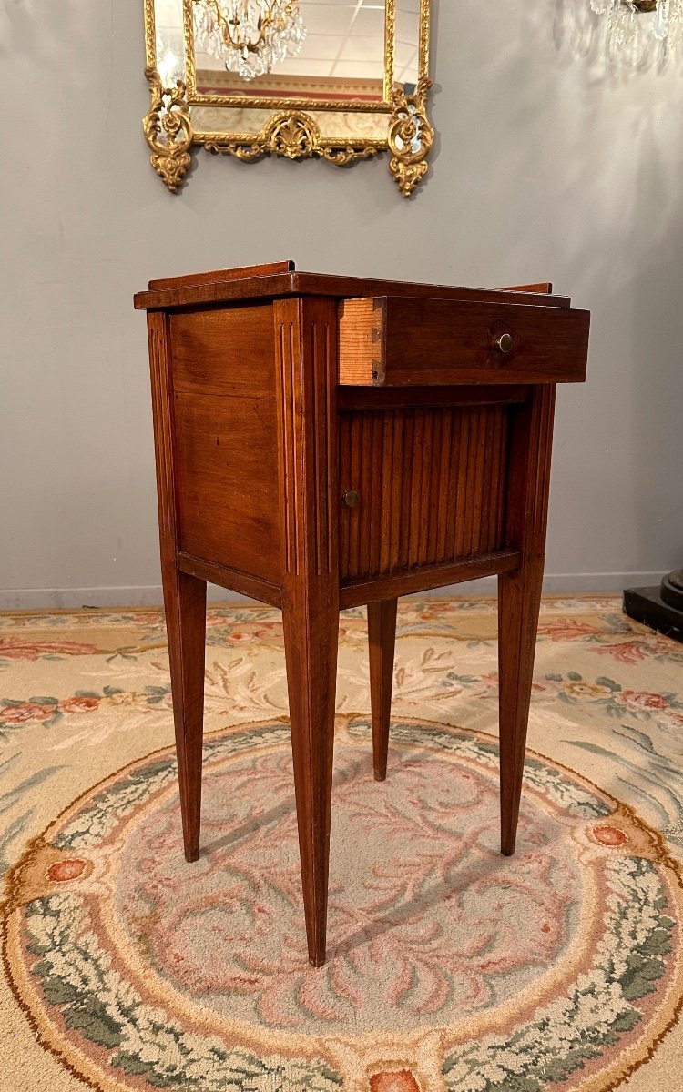 Petite Table De Salon A Rideau d'Epoque Louis XVI Vers 1780-photo-4