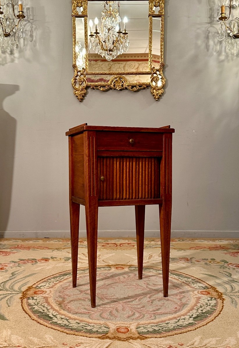 Petite Table De Salon A Rideau d'Epoque Louis XVI Vers 1780