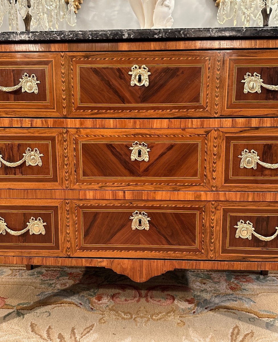 Commode En Marqueterie d'Epoque Louis XVI Vers 1780-photo-6