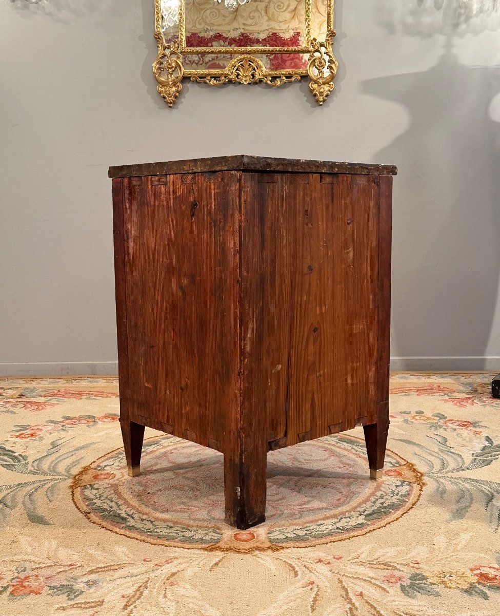 Louis XVI Period Marquetry Corner Around 1780-photo-7