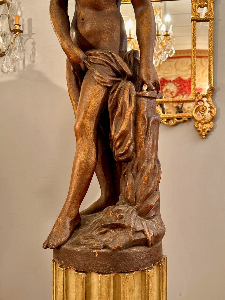 d'Après Etienne Maurice Falconet, Importante Sculpture En Fonte  La Baigneuse  (1716 - 1791)-photo-3