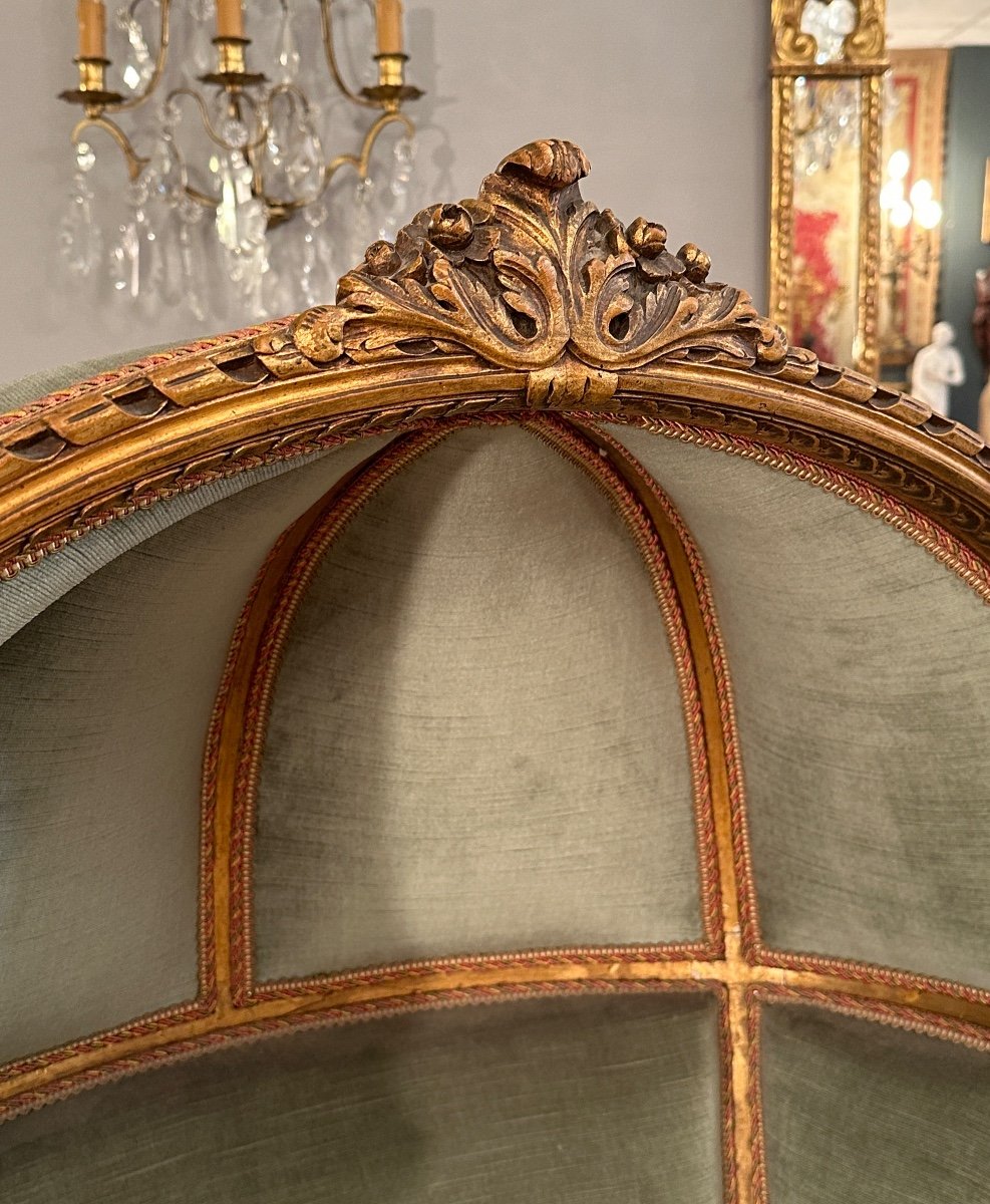 Pair Of Shepherdess In Confessional Golden Wood Napoleon III Period Circa 1870-photo-4