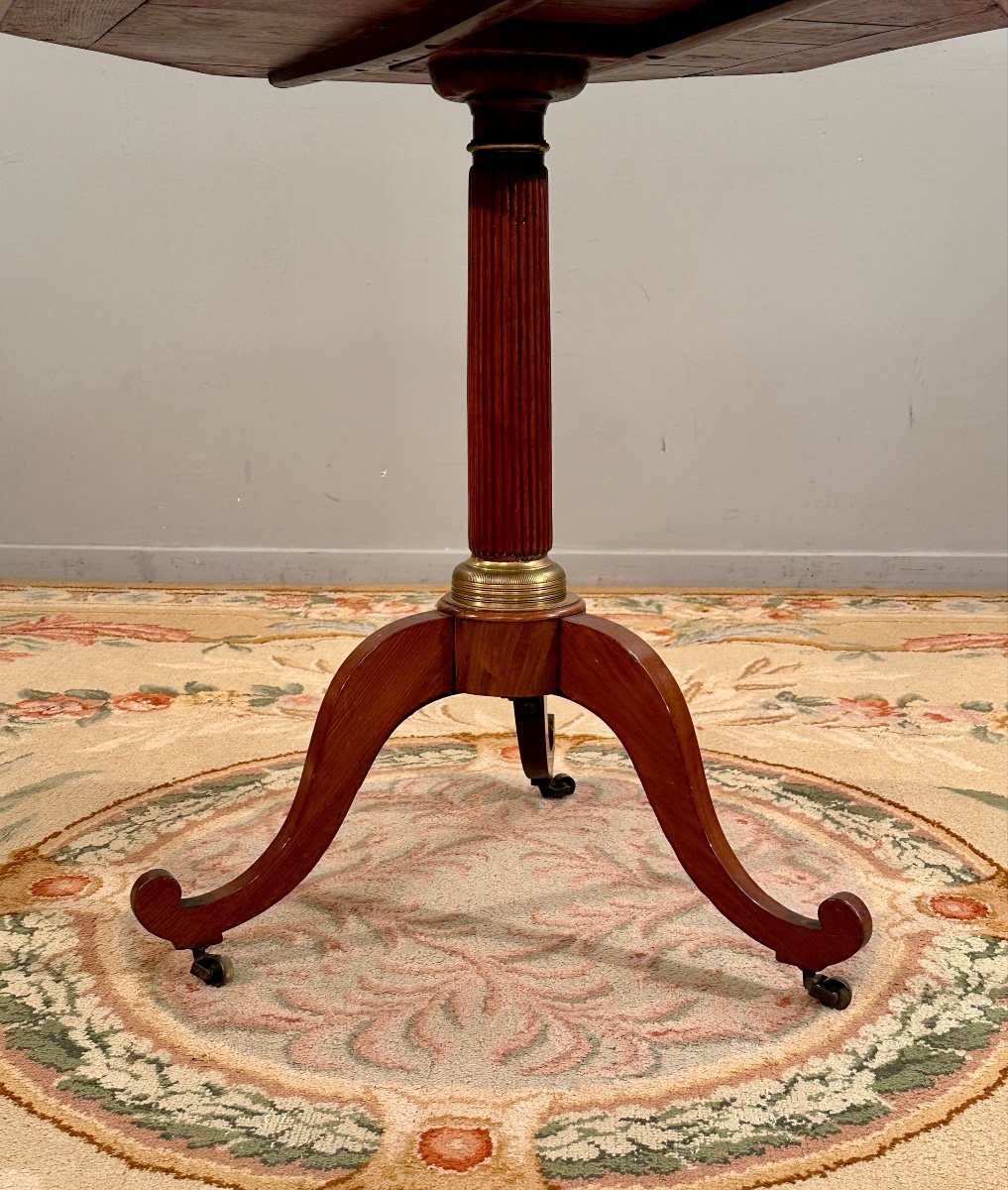 Molitor,  Gueridon Table De Salon En Acajou d'Epoque Louis XVI Vers 1780-photo-4