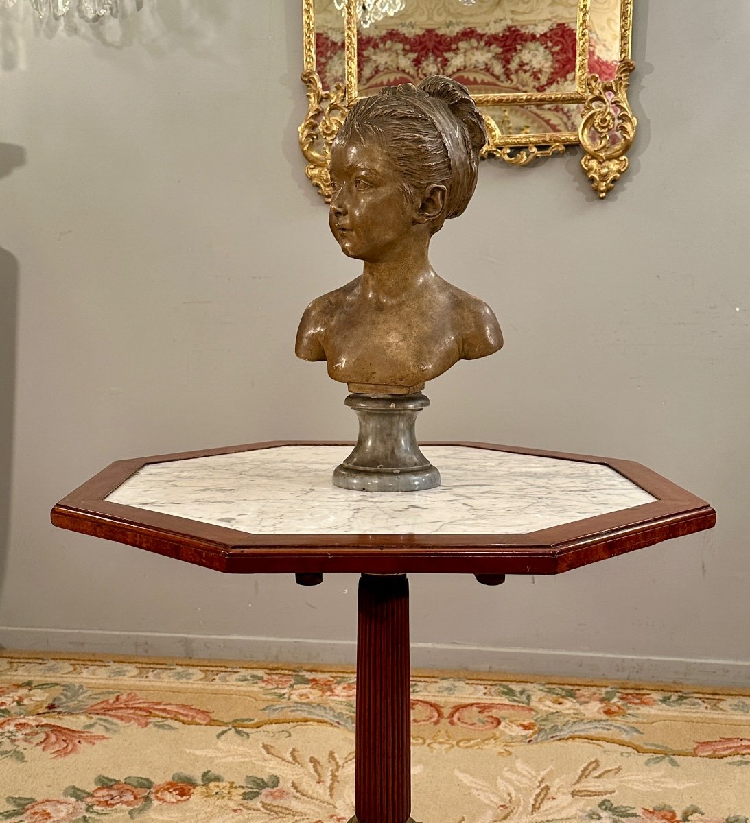Molitor,  Gueridon Table De Salon En Acajou d'Epoque Louis XVI Vers 1780-photo-2