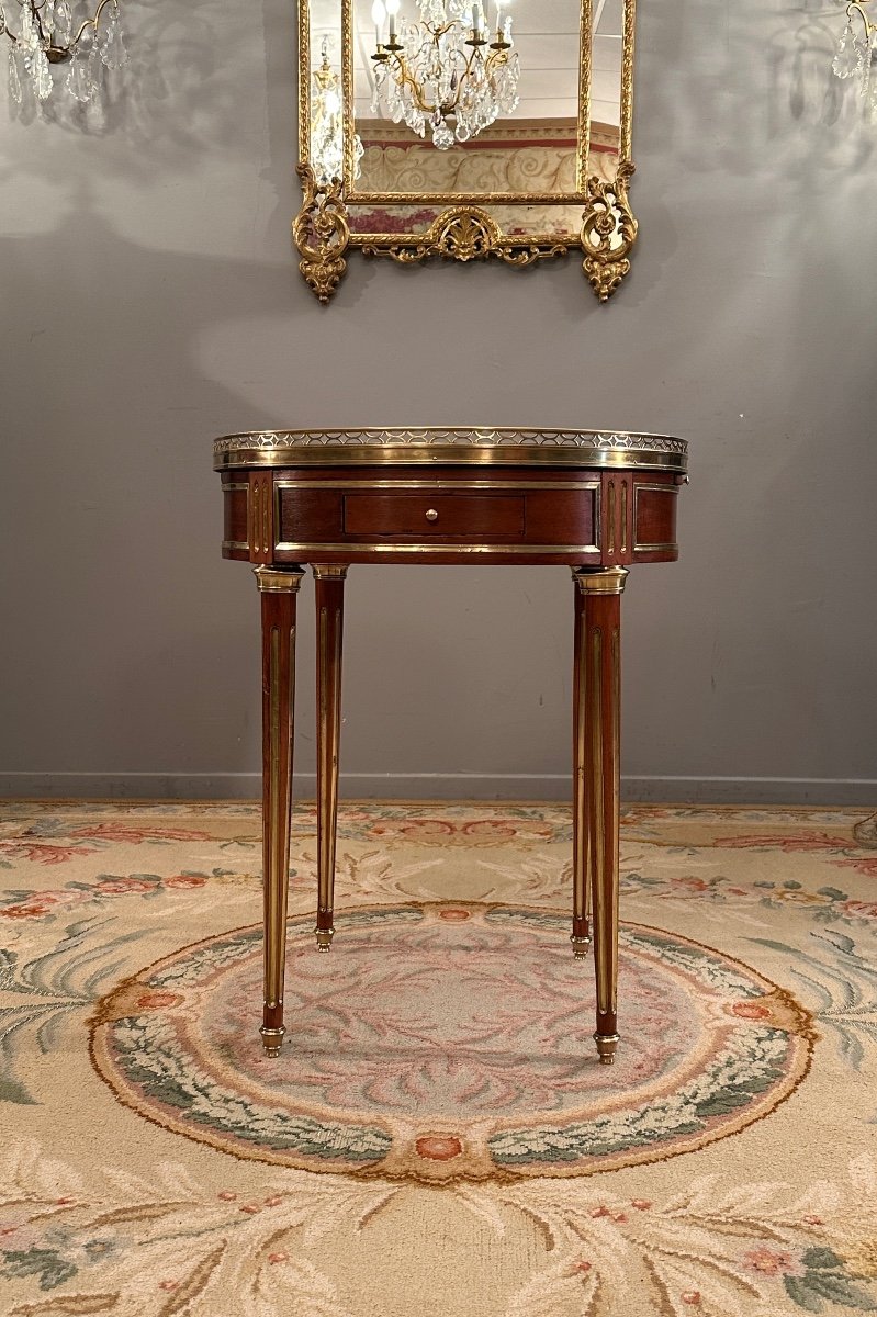 Louis XVI Style Mahogany Hot Water Bottle Pedestal Table Napoleon III Period-photo-2