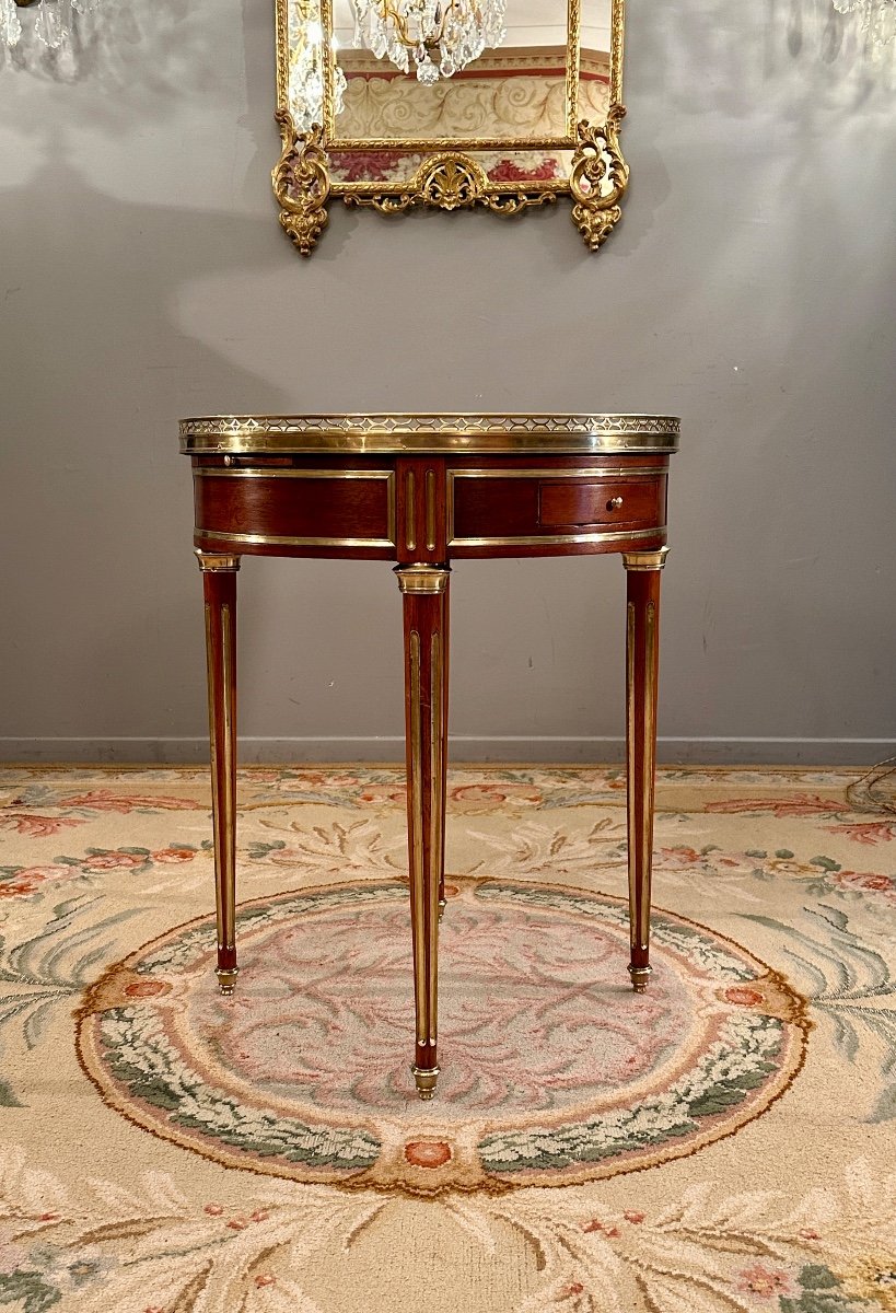 Louis XVI Style Mahogany Hot Water Bottle Pedestal Table Napoleon III Period-photo-4
