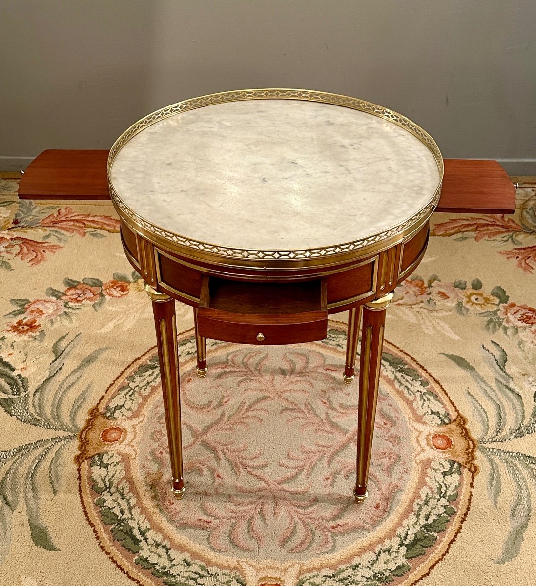 Louis XVI Style Mahogany Hot Water Bottle Pedestal Table Napoleon III Period-photo-1