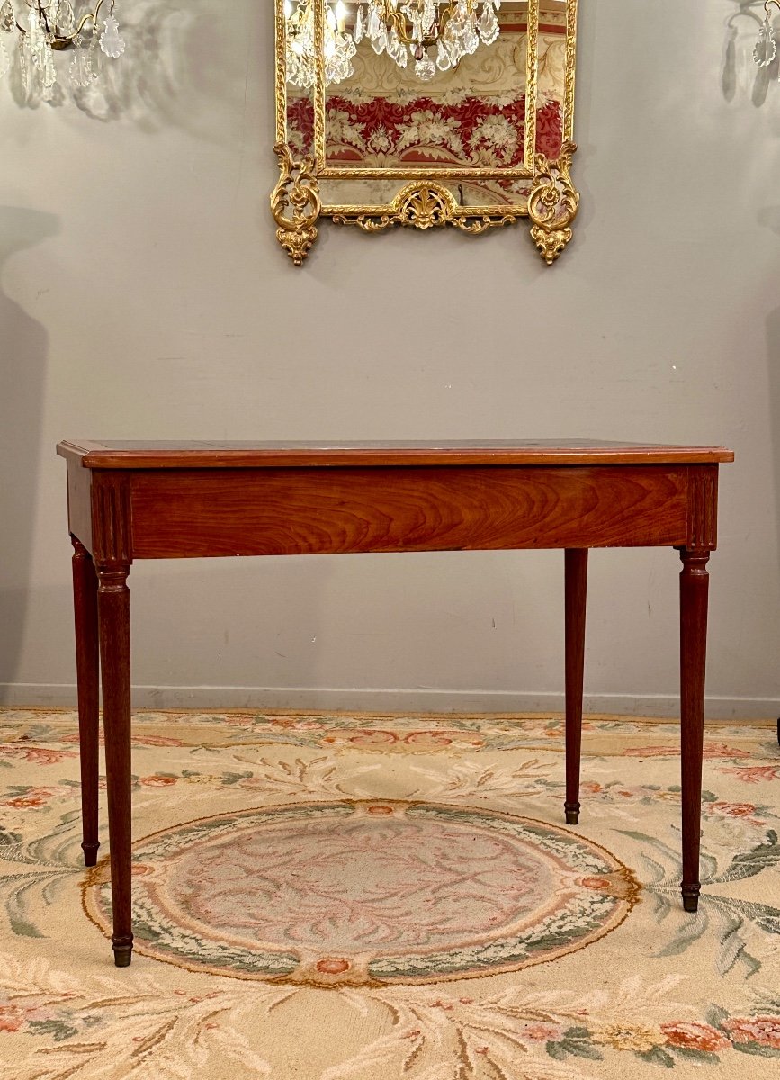 Louis XVI Period Mahogany Flat Desk Circa 1780-photo-4