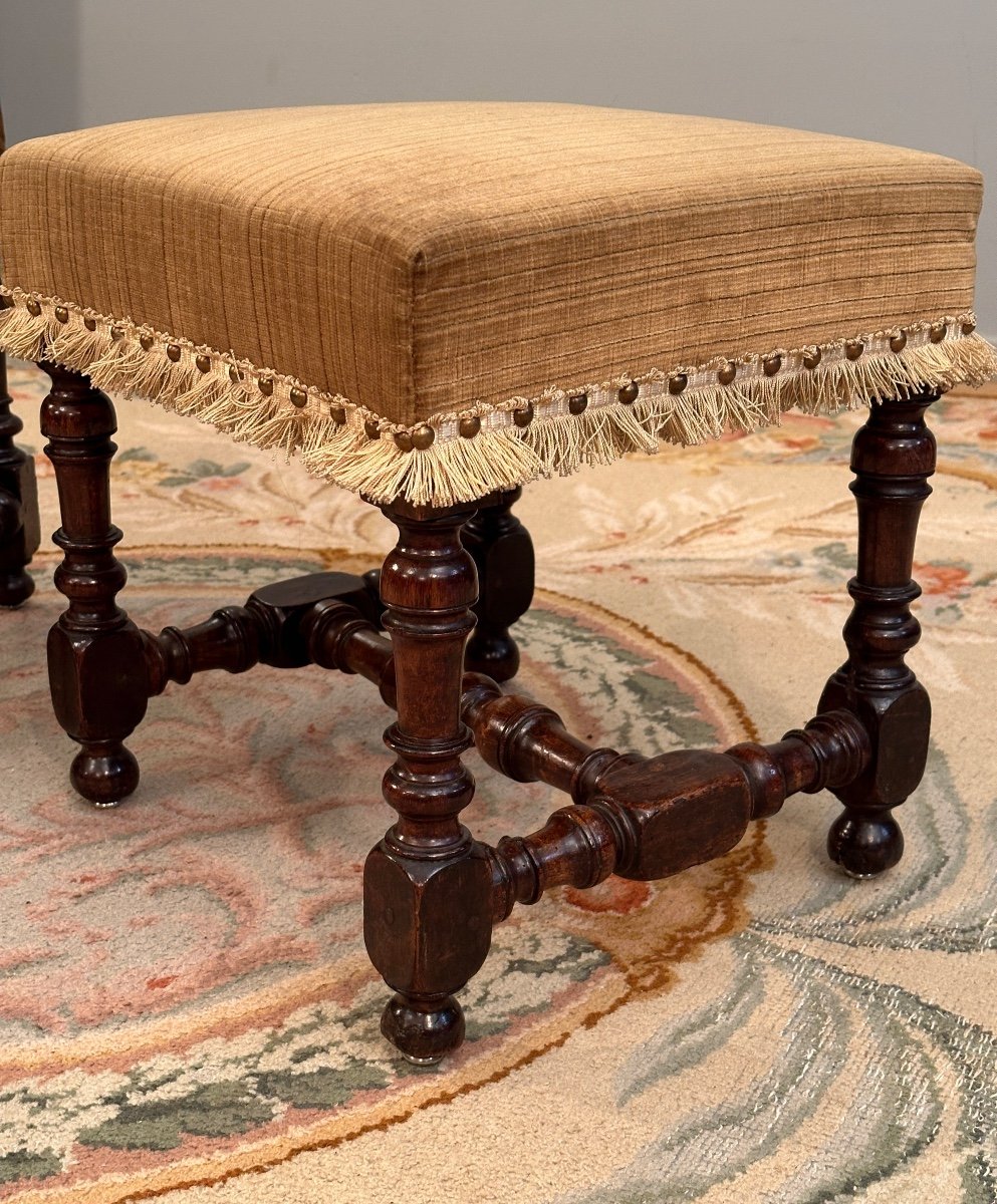 Suite Of Louis XIV Period Stools From The 17th Century-photo-2