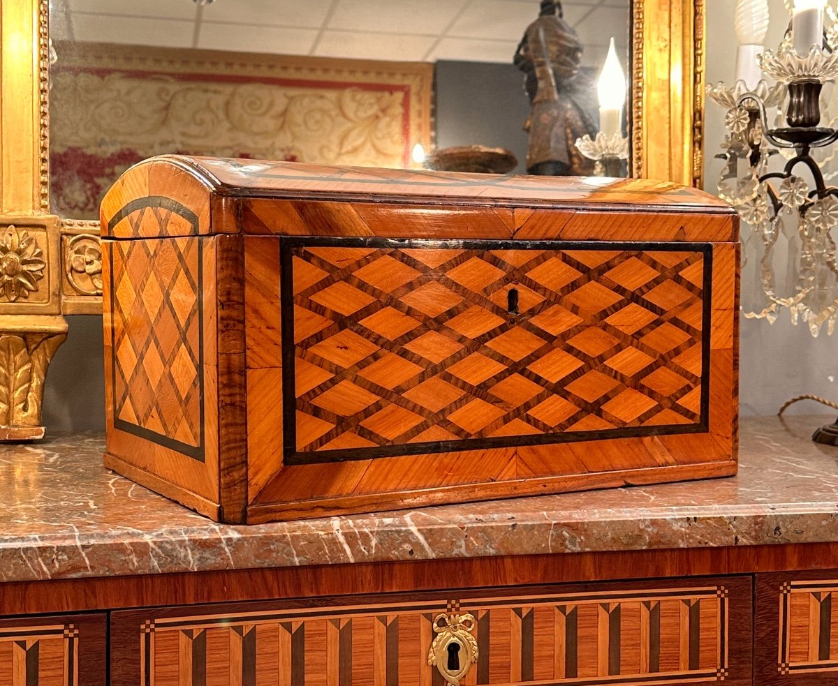 Hache, Coffret En Marqueterie d'Epoque XVIIIème -photo-2