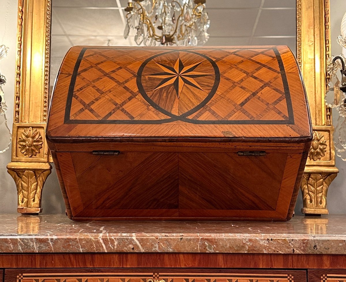 Hache, Coffret En Marqueterie d'Epoque XVIIIème -photo-6
