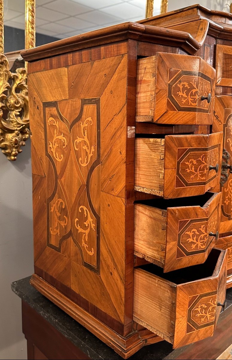 Small Cabinet In Marquetry From The 18th Century Around 1750-photo-3