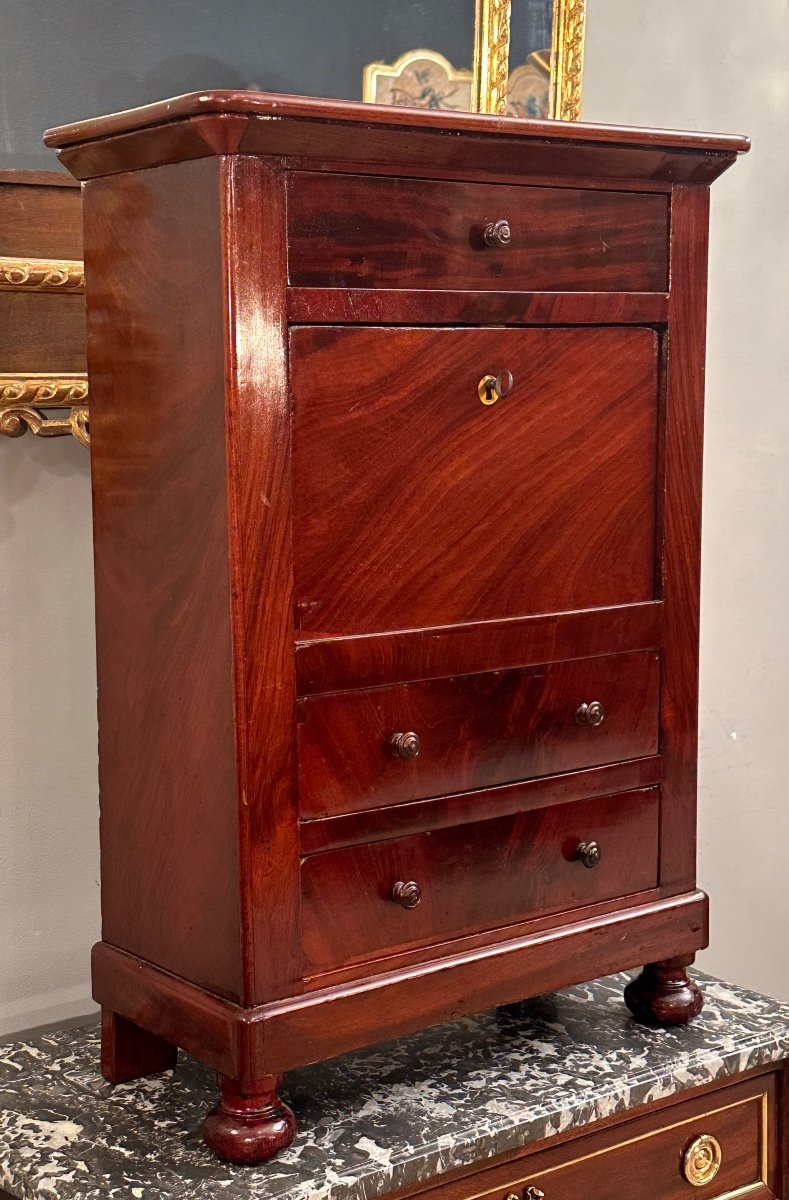 Child's Secretary In Mahogany, Restoration Period Circa 1820-photo-3