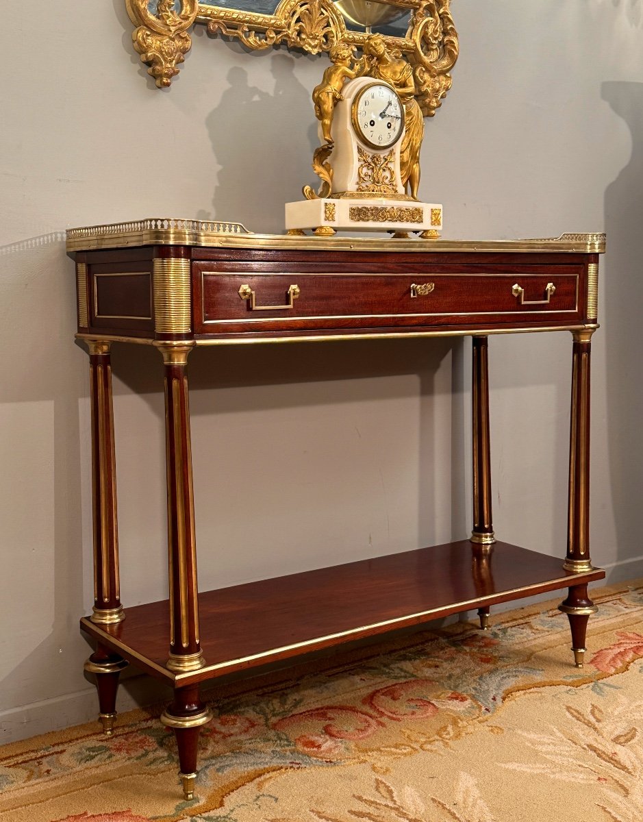 Louis XVI Period Mahogany Console Table Circa 1780-photo-2