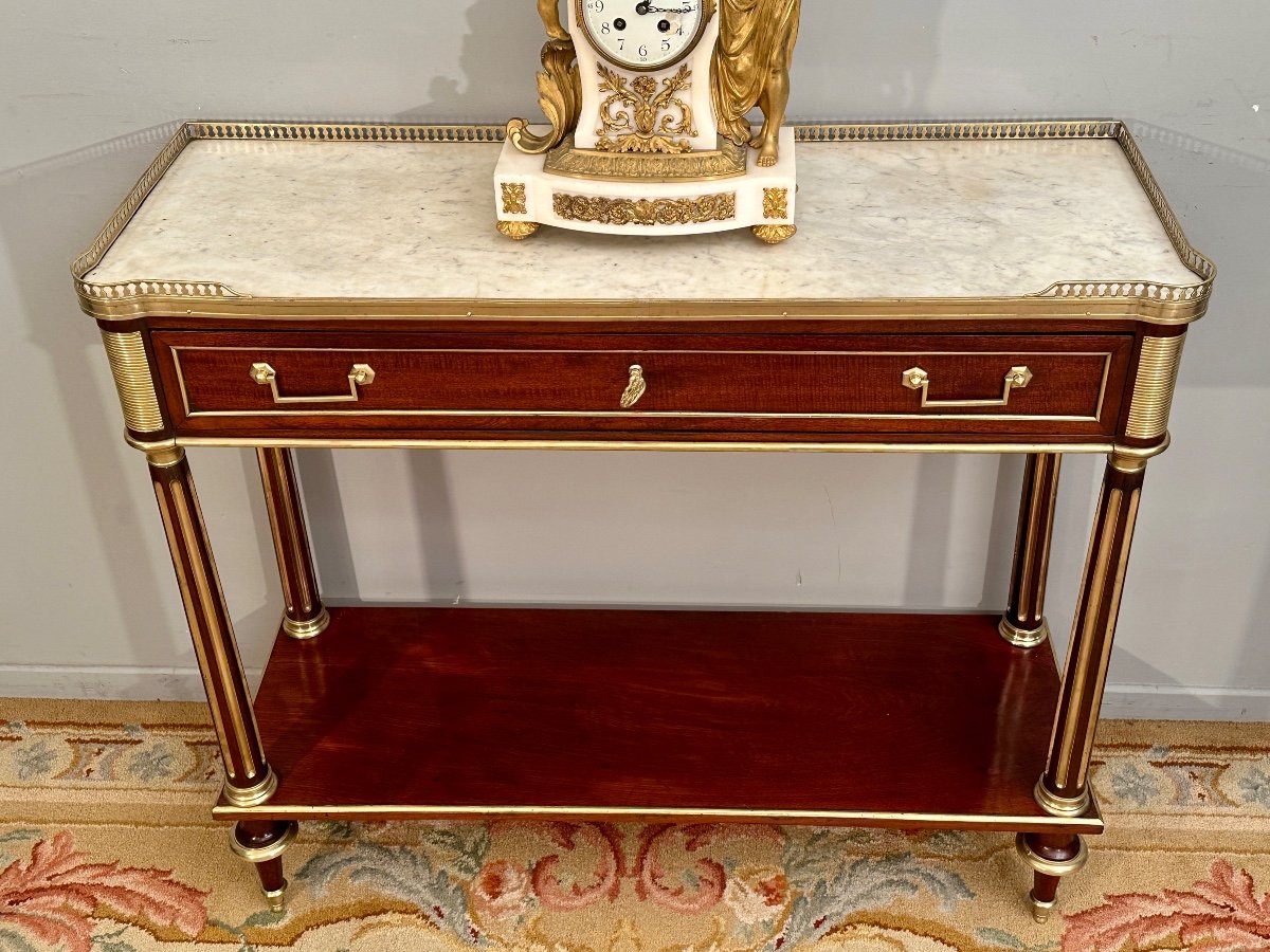 Louis XVI Period Mahogany Console Table Circa 1780-photo-3
