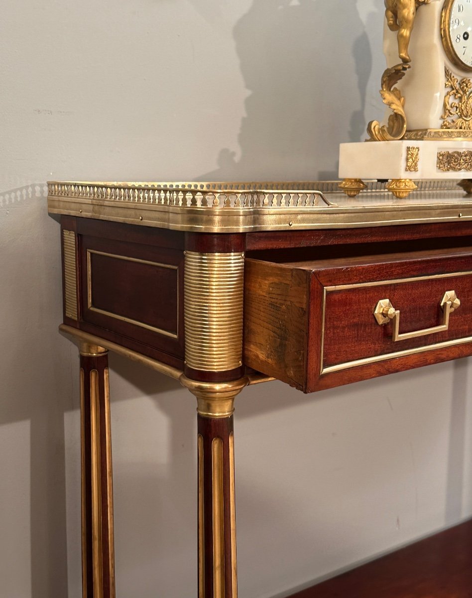 Louis XVI Period Mahogany Console Table Circa 1780-photo-4