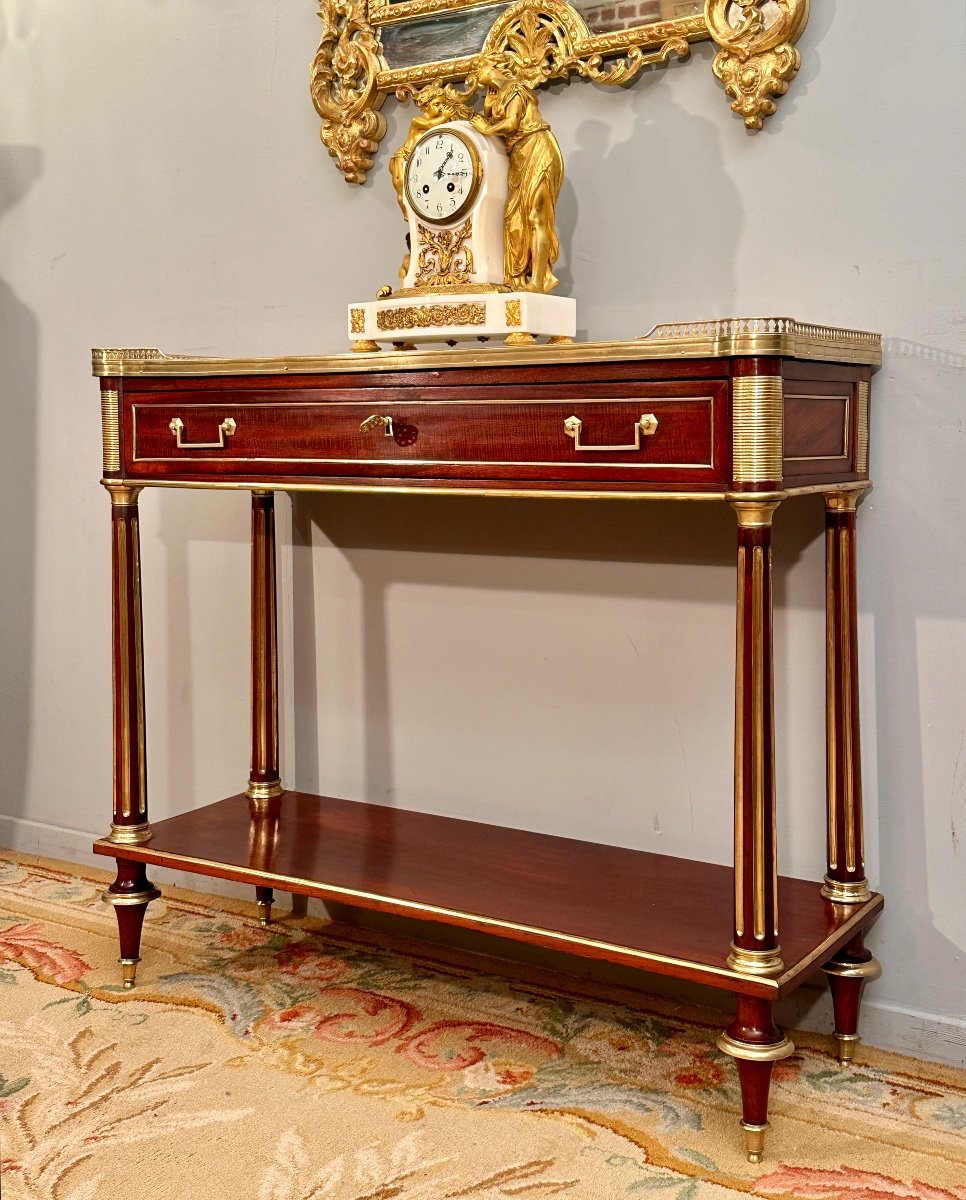 Louis XVI Period Mahogany Console Table Circa 1780-photo-2