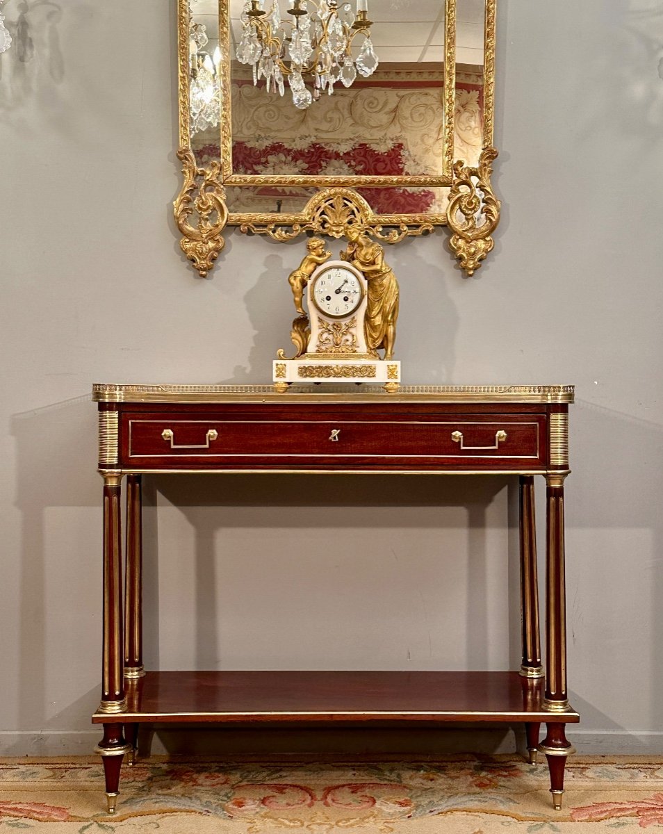Louis XVI Period Mahogany Console Table Circa 1780