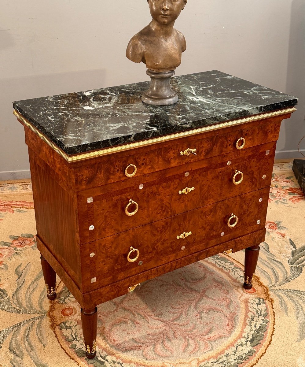 Art Deco Period Amboyna Burl Chest Of Drawers Circa 1920-photo-8