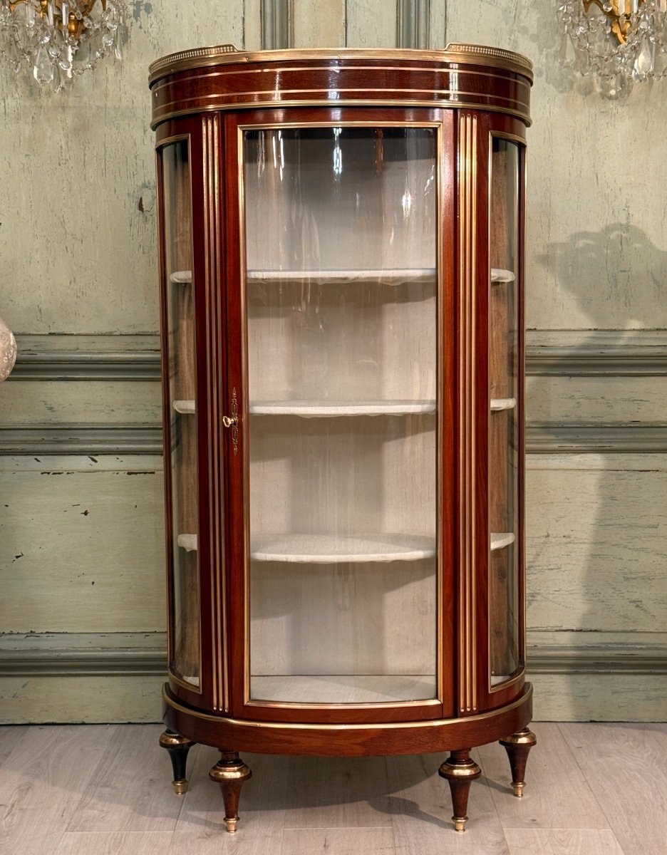 Proantic: Vitrine En Acajou De Style Louis XVI Vers 1860
