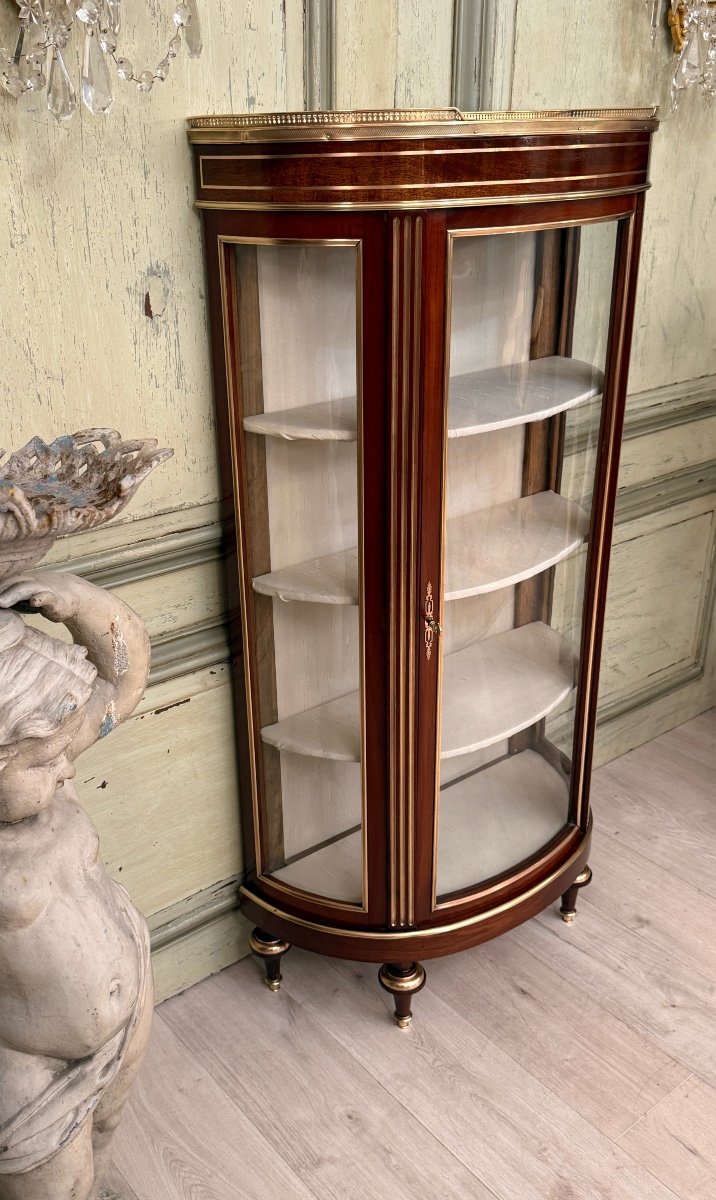 Proantic: Vitrine En Acajou De Style Louis XVI Vers 1860
