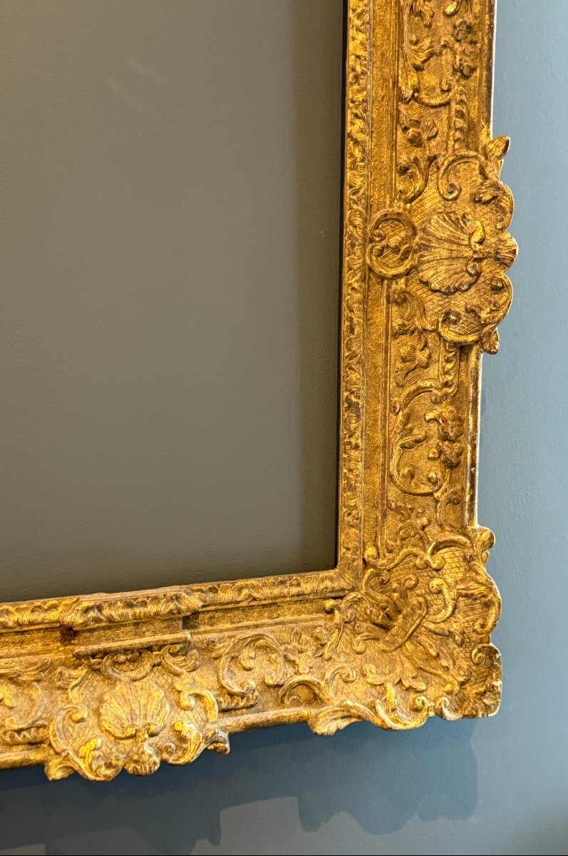 Large Gilded Wooden Frame From The Regency Period Circa 1720-photo-2
