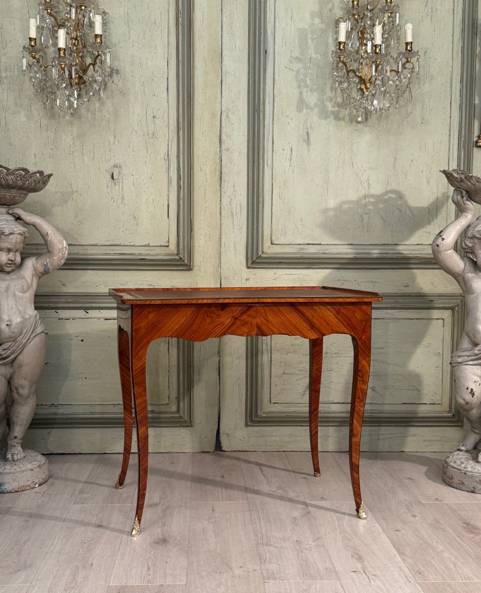 Bureau De Dame Bois de Rose d'Epoque Louis XV Vers 1750-photo-2
