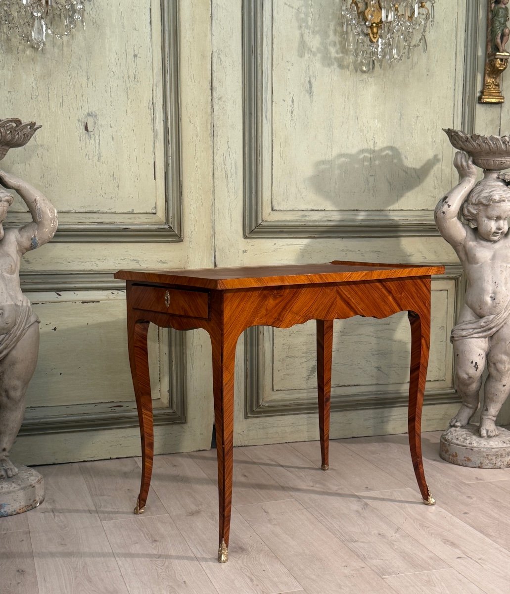 Bureau De Dame Bois de Rose d'Epoque Louis XV Vers 1750-photo-4