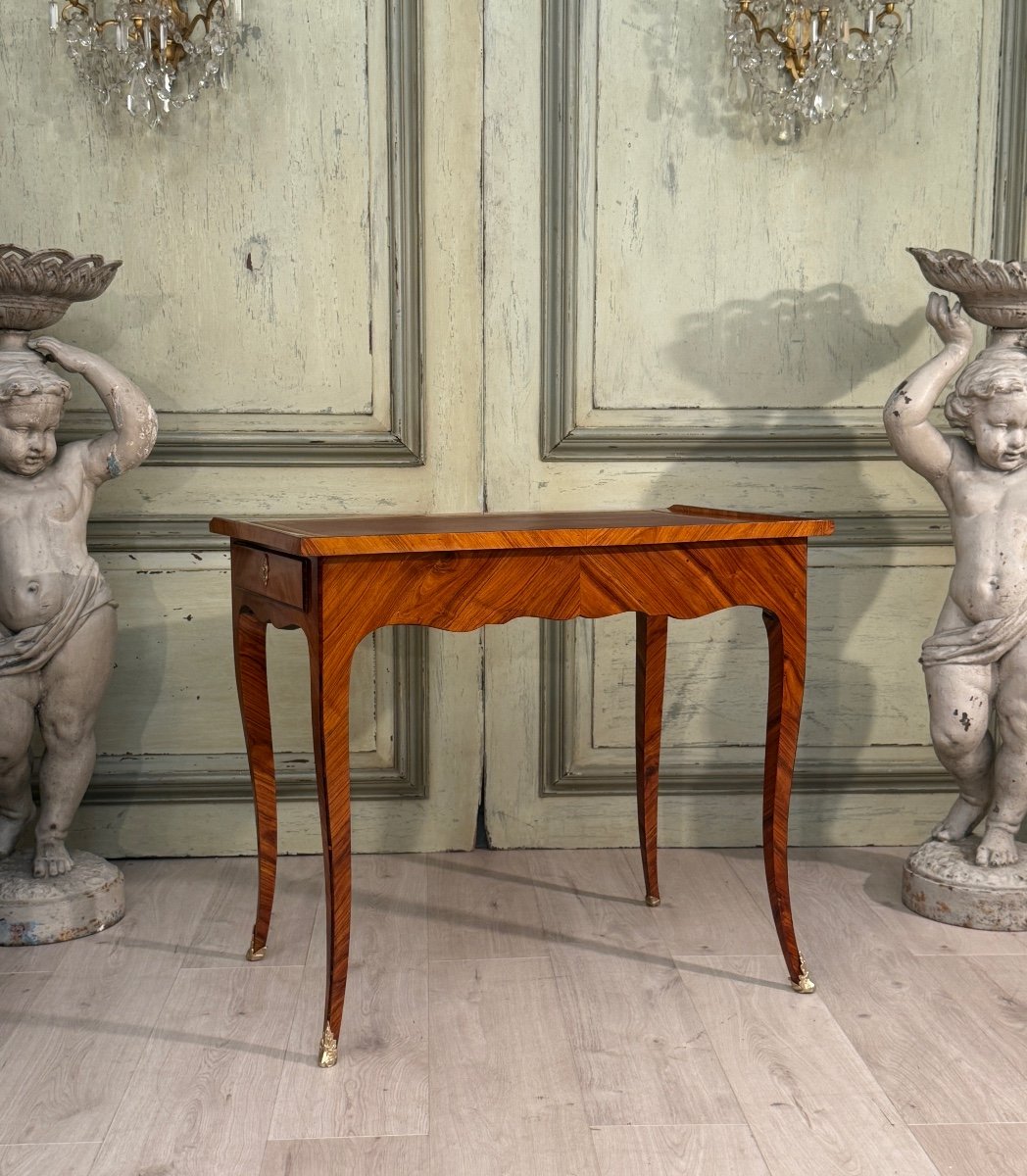 Bureau De Dame Bois de Rose d'Epoque Louis XV Vers 1750-photo-6