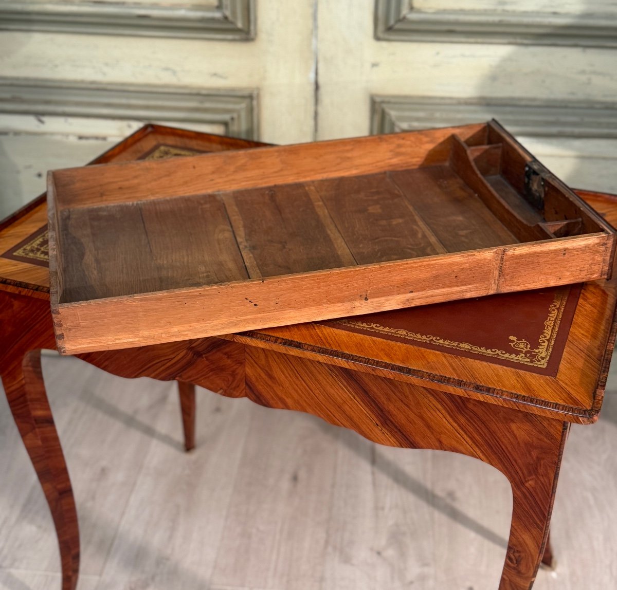 Bureau De Dame Bois de Rose d'Epoque Louis XV Vers 1750-photo-7