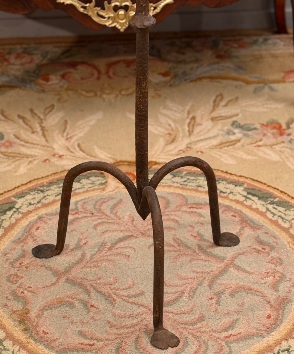 16th Century High Period Wrought Iron Castle Candelabra-photo-2
