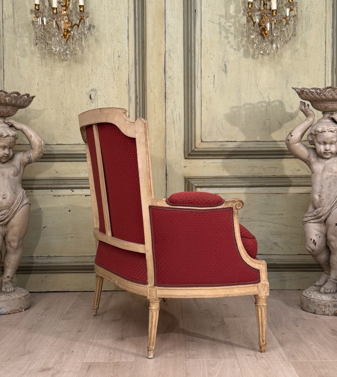 Louis XVI Period Lacquered Wood Marquise, Circa 1780-photo-3