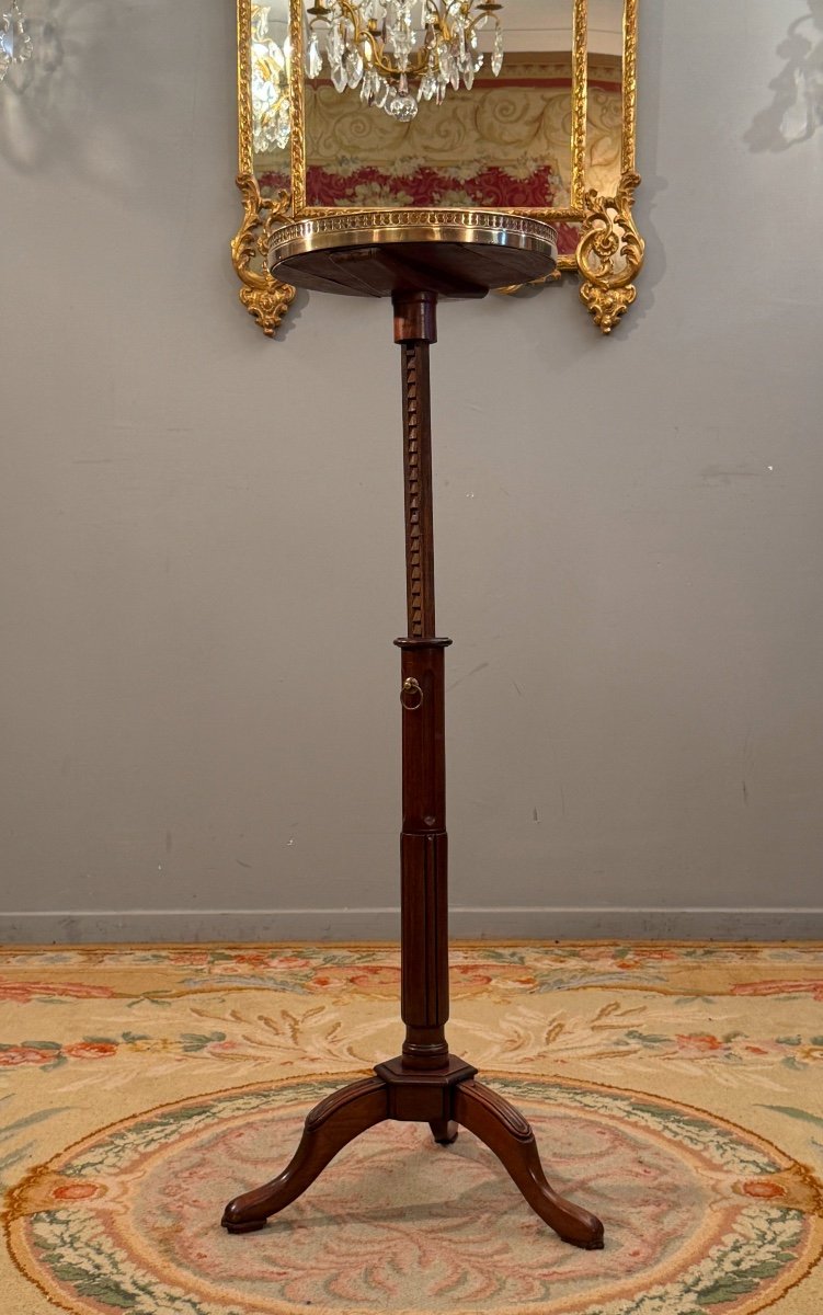 Louis XVI Period Mahogany Rack And Pinion Gueridon Circa 1780-photo-2