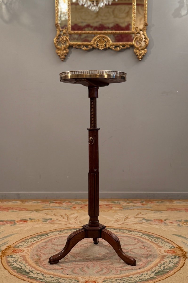 Louis XVI Period Mahogany Rack And Pinion Gueridon Circa 1780-photo-2