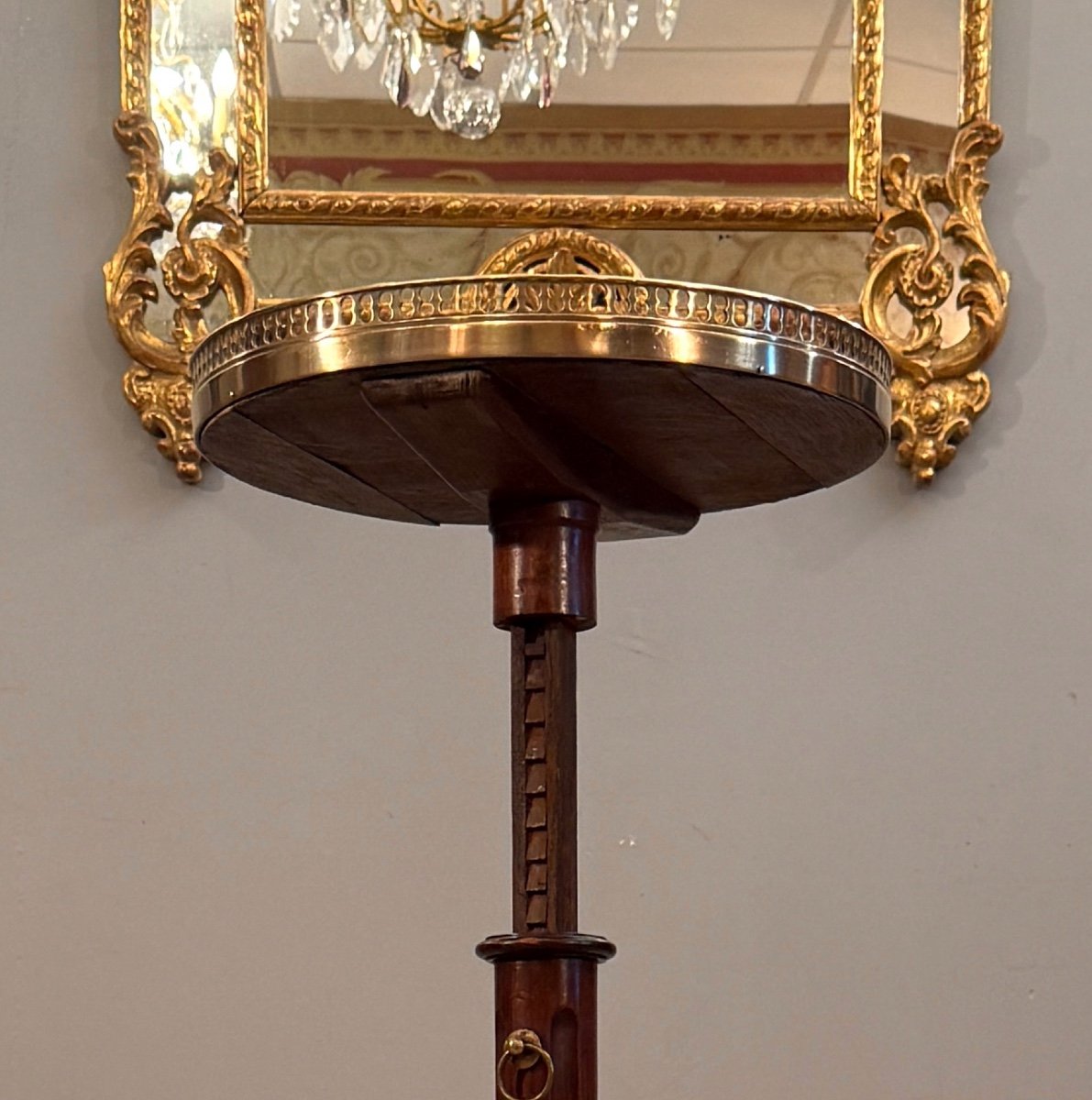 Louis XVI Period Mahogany Rack And Pinion Gueridon Circa 1780-photo-3