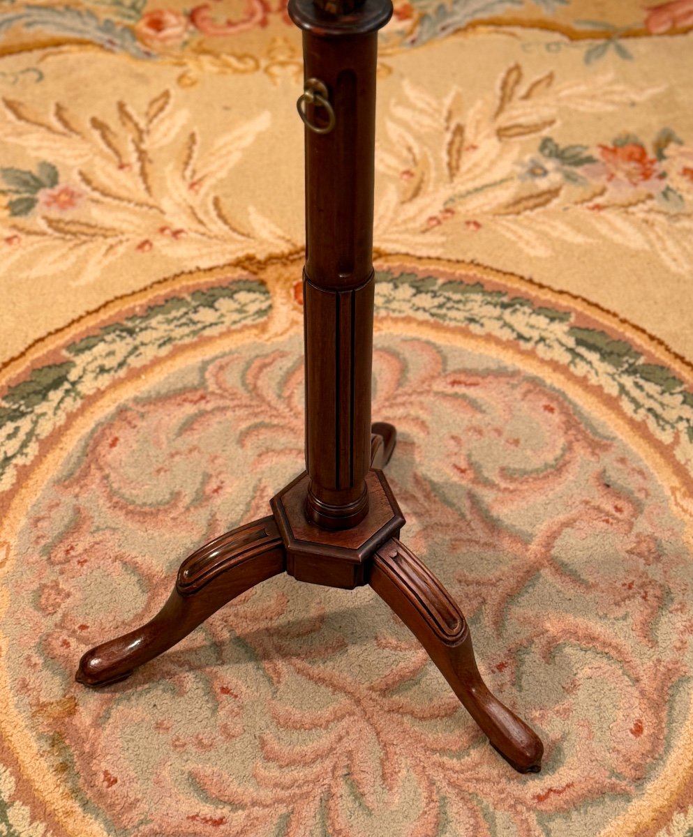 Louis XVI Period Mahogany Rack And Pinion Gueridon Circa 1780-photo-4