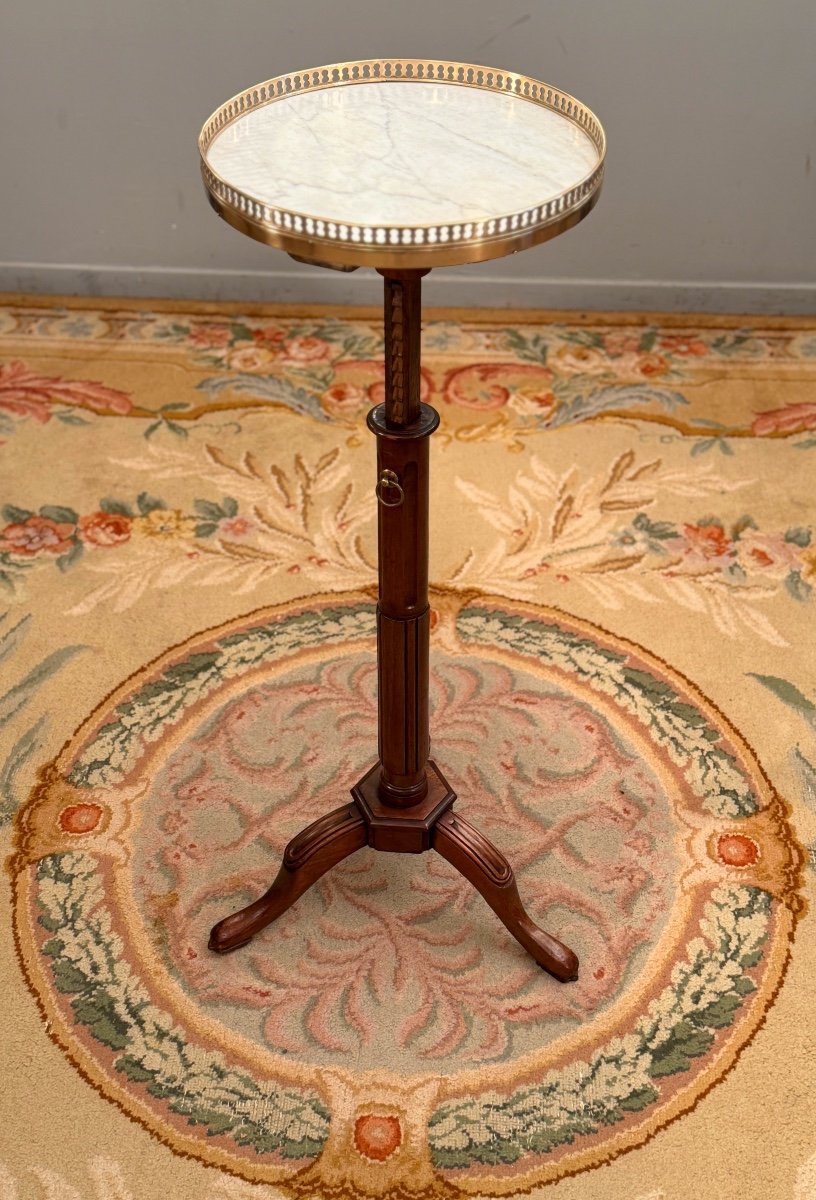 Louis XVI Period Mahogany Rack And Pinion Gueridon Circa 1780