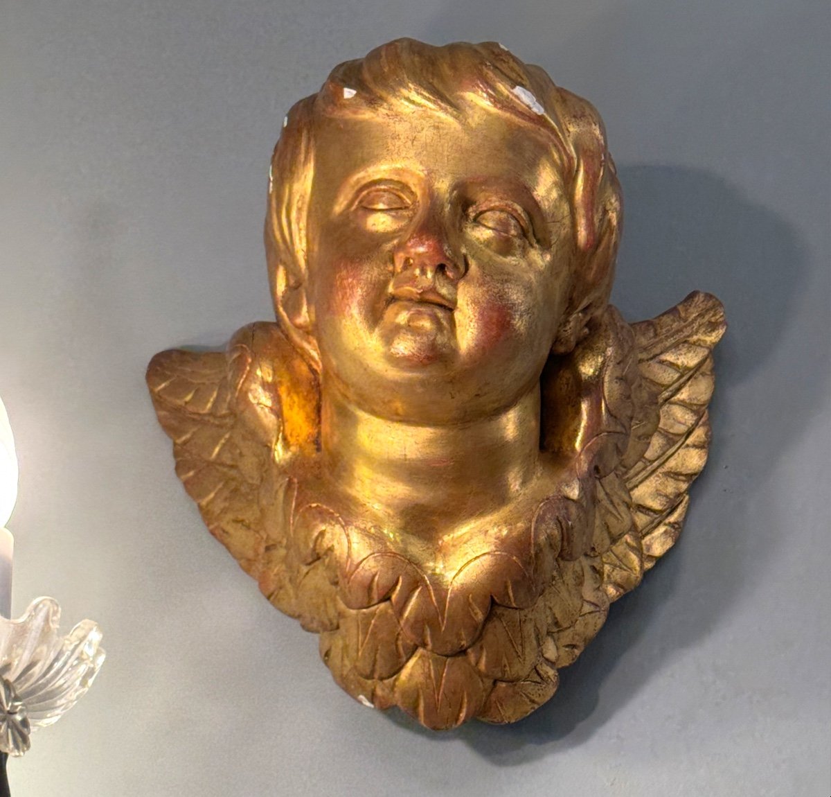 Cherubin Putti En Bois Doré d'Epoque XVIIIème