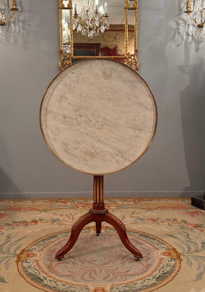 Louis XVI Period Mahogany Tilting Gueridon, Circa 1780-photo-2