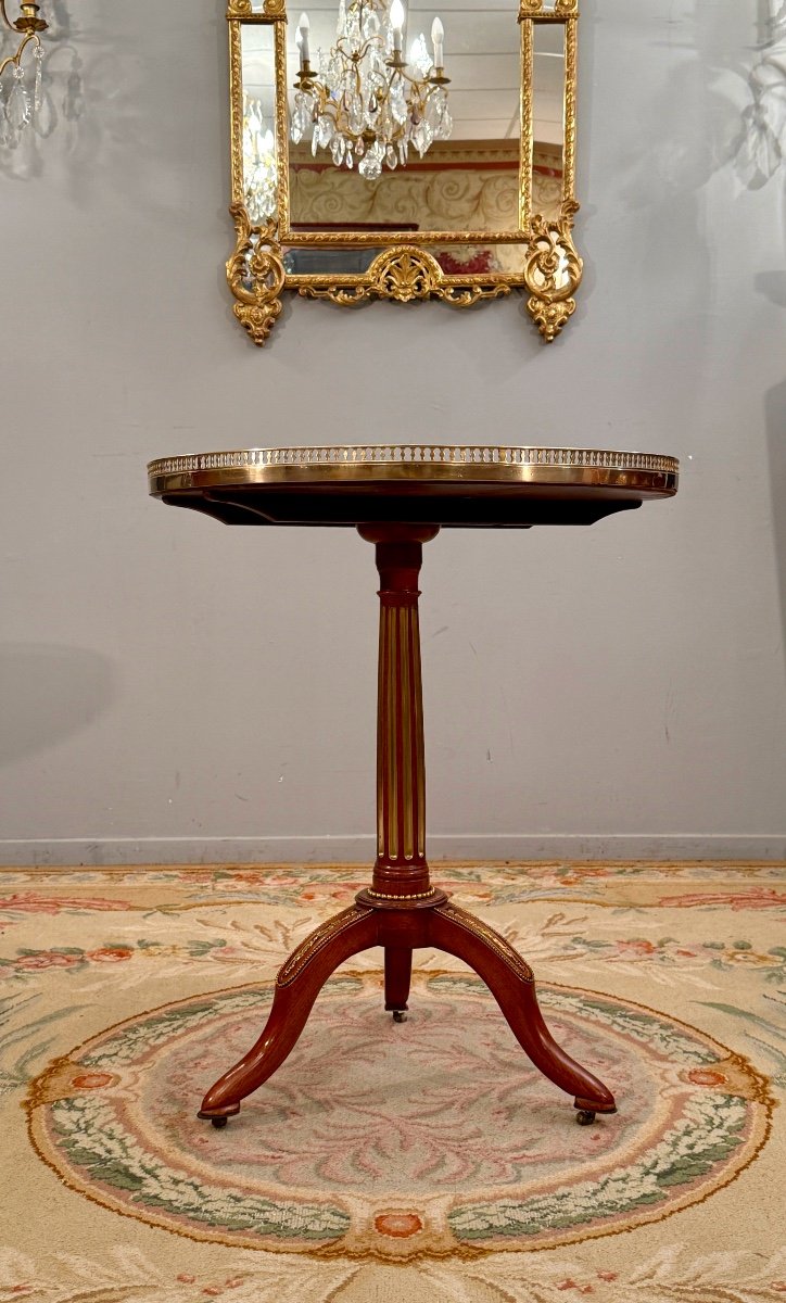 Louis XVI Period Mahogany Tilting Gueridon, Circa 1780-photo-3